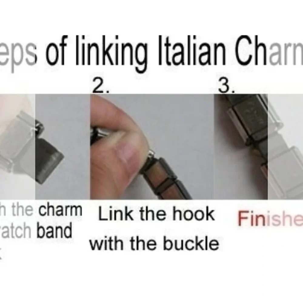 Little ladybug on off white enamel 9mm stainless steel Italian charm link new - Picture 2 of 2